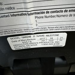 Graco Milestone Car seat 