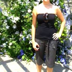 Vintage Y2K Low rise Brown Tweed knee length Dress shorts with tie Belt size 5 