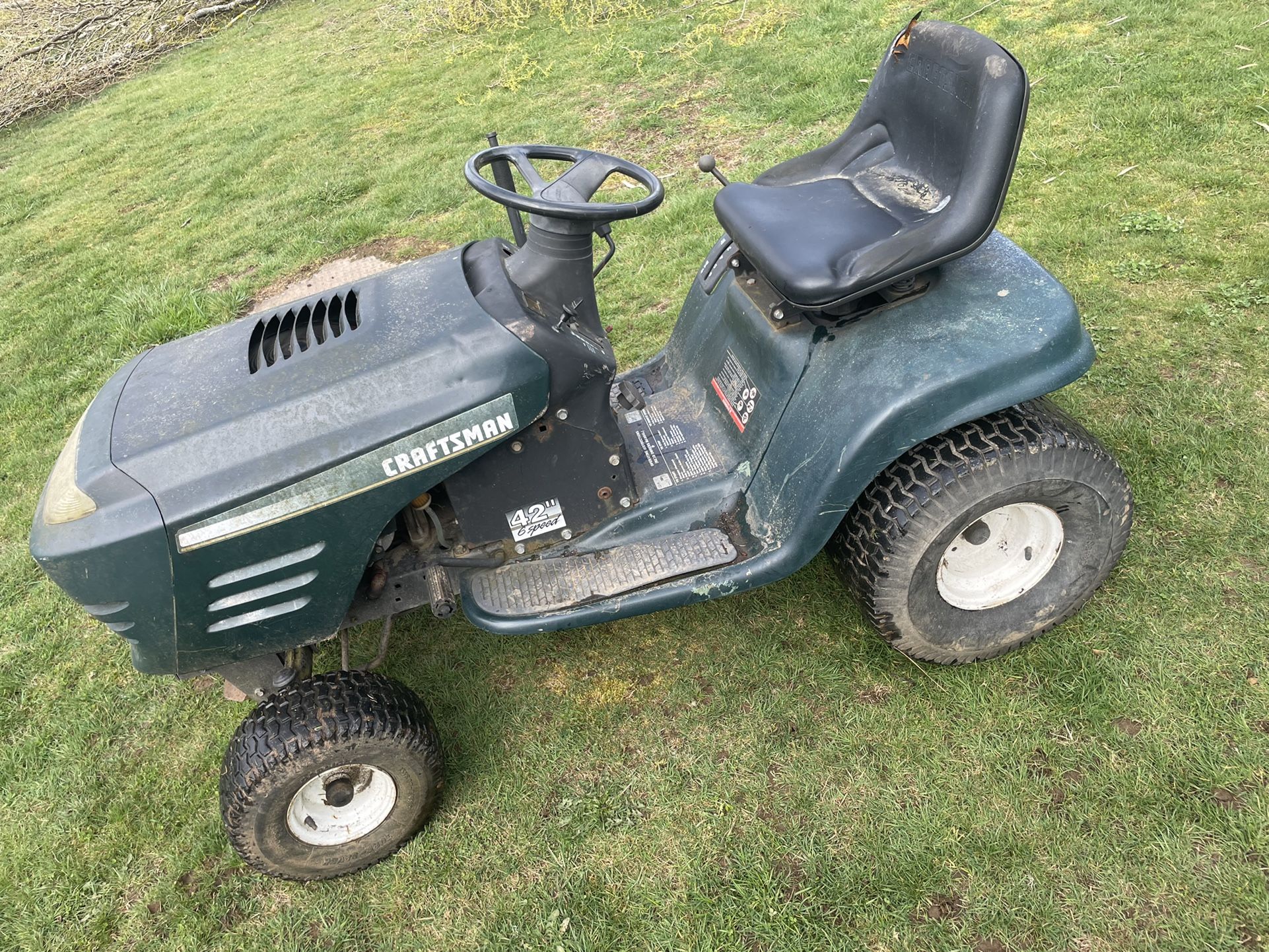 Craftsman Riding Lawnmower MISSING DECK