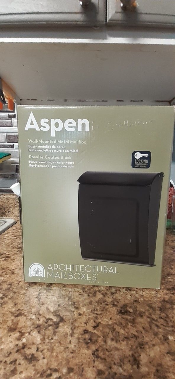 NEW IN BOX ASPEN MAILBOX STILL IN PLASTIC