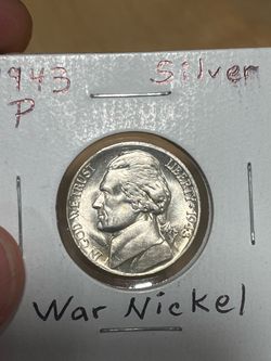 1943 p brilliant uncirculated war nickel