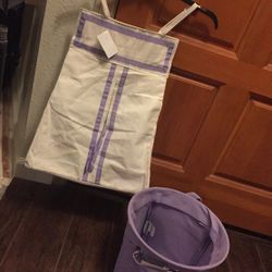 Pottery barn kids Baby diaper storage + basket