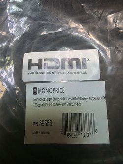 Monoprice 25ft HDMI Cable 3-Pack