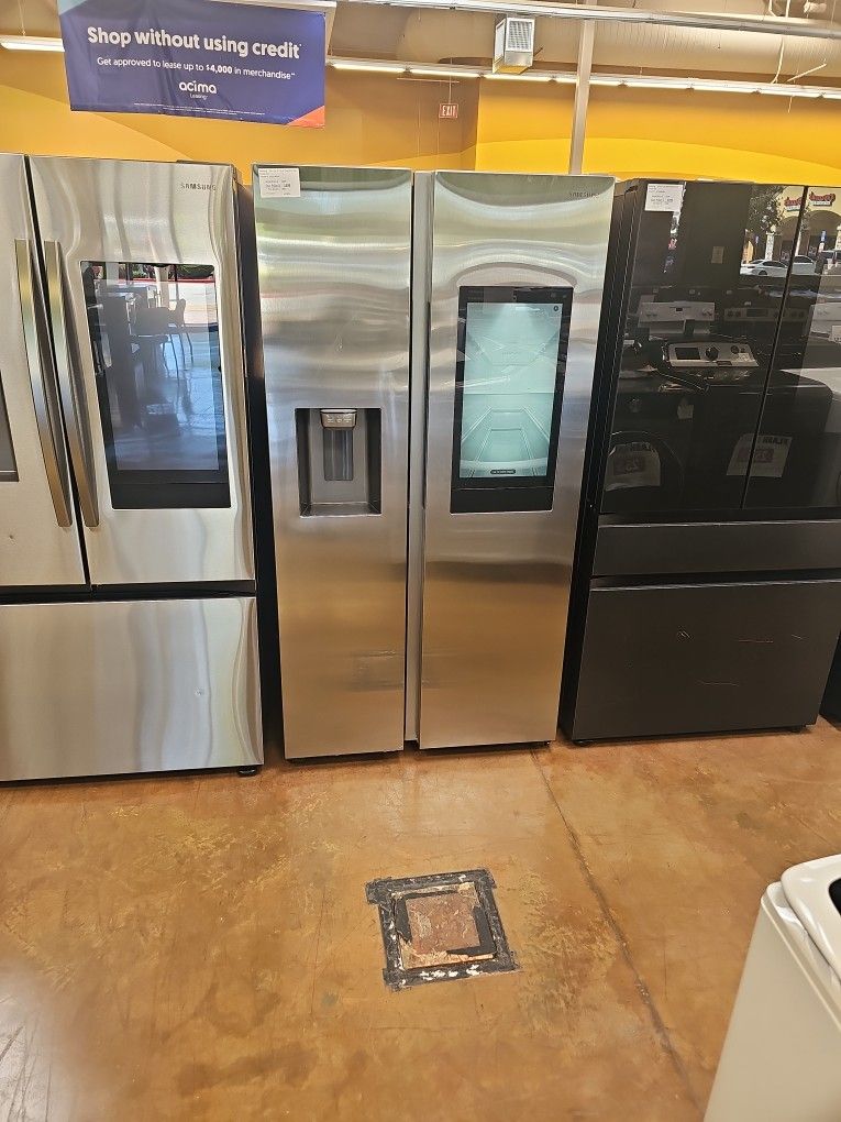 Smart Refrigerator Samsung 36 Inch Wide Stainless Steel