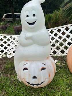 Vintage Halloween blo-mold ghost