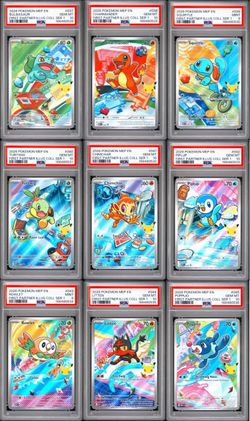 Pokemon First Partner Series 1 Sequential PSA set 2 9's (Kanto, Sinnoh, Alola)