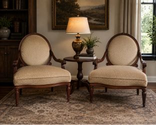 Pair of Sam Moore Upholstered Accent Chairs – Excellent Condition