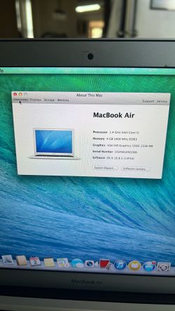 Pre-Owned Apple MacBook Air Laptop Core i5 1.3GHz 4GB RAM 256GB SSD 13" MD761LL/A (2013)