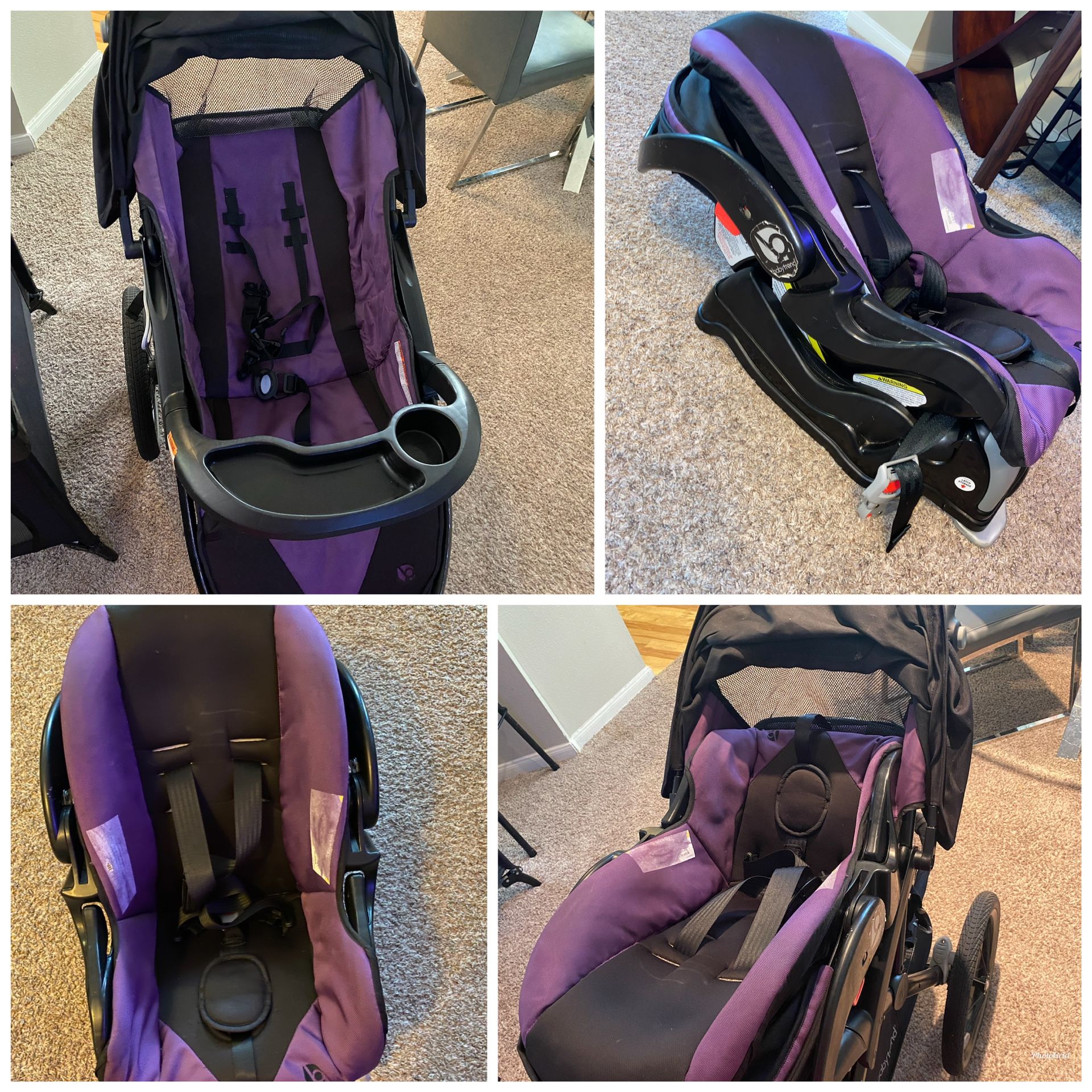 babytrend infant carseat and stroller ( coche con silla de carro y base incluida ) marca babytrend