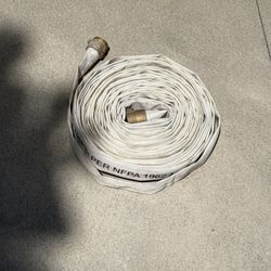 Three 75 Foot Fire Hose – 1.5” Diameter, NST Thread.