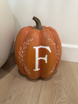 Brand New “F” Engraved Pumpkin Decor