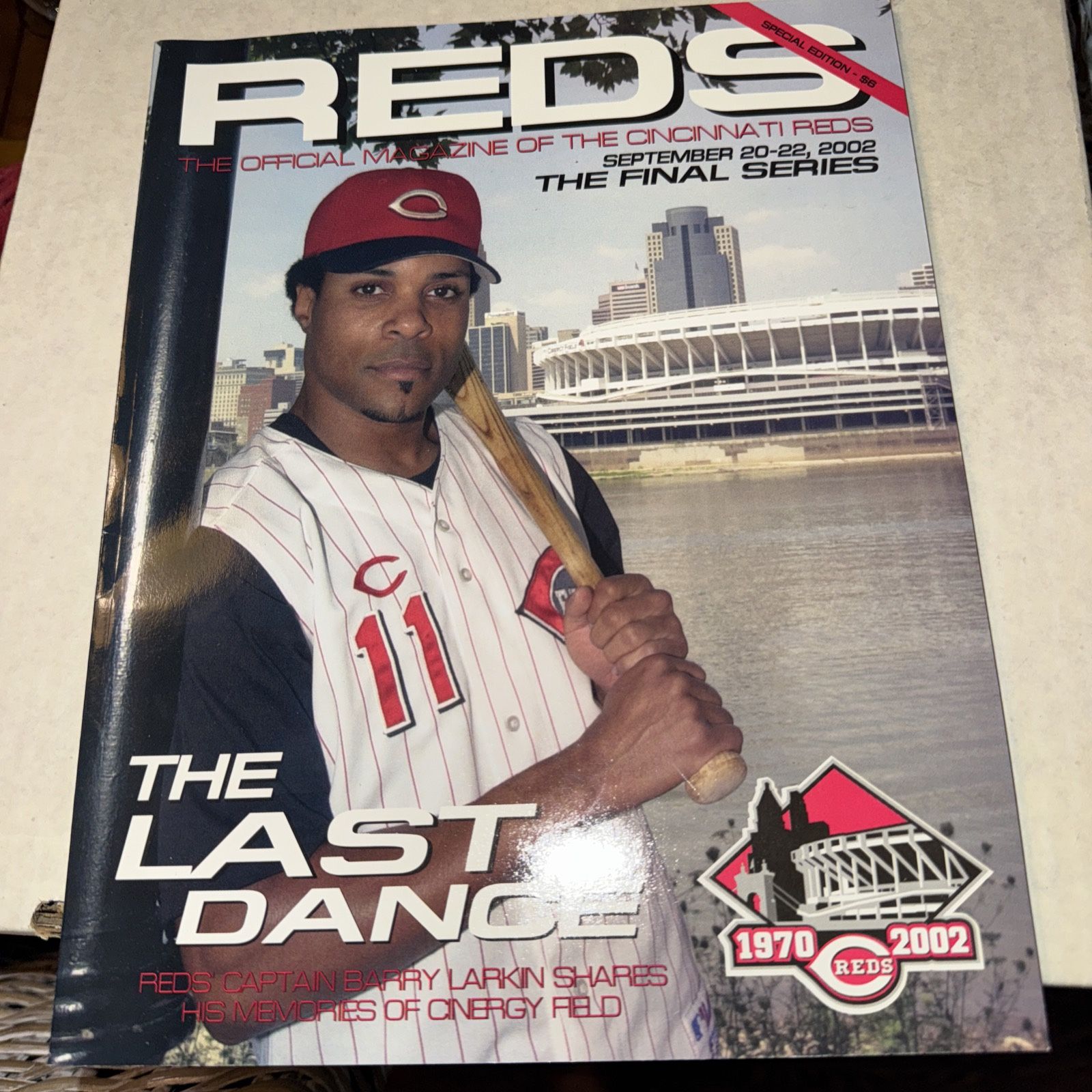Cincinnati Reds Sept 20-22 2002 Final Series The Last Dance Program Barry Larkin