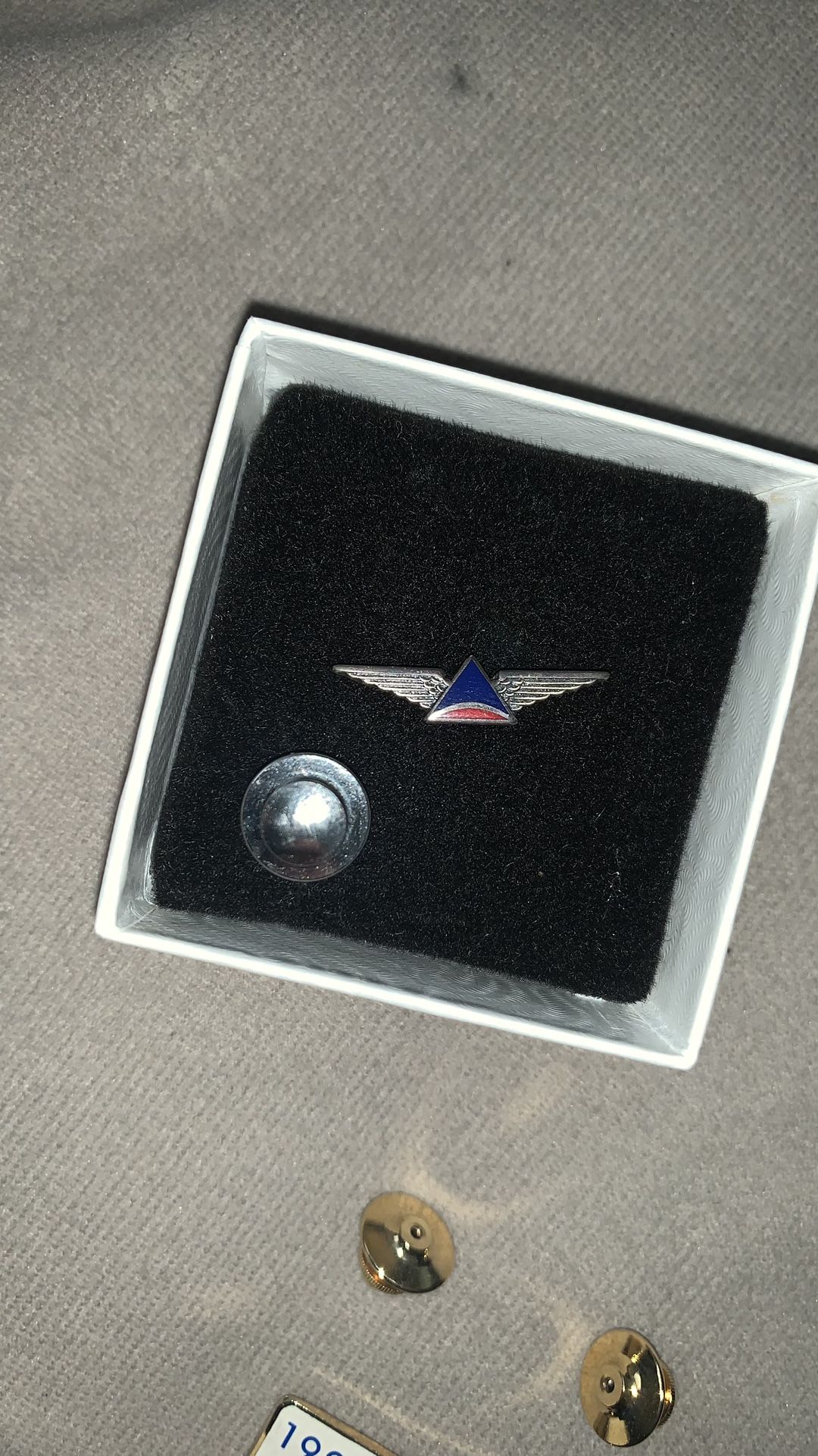 Silver Delta Lapel Pin