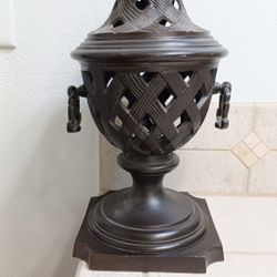 Vintage Incense Burner - Metal Pedestal Urn.