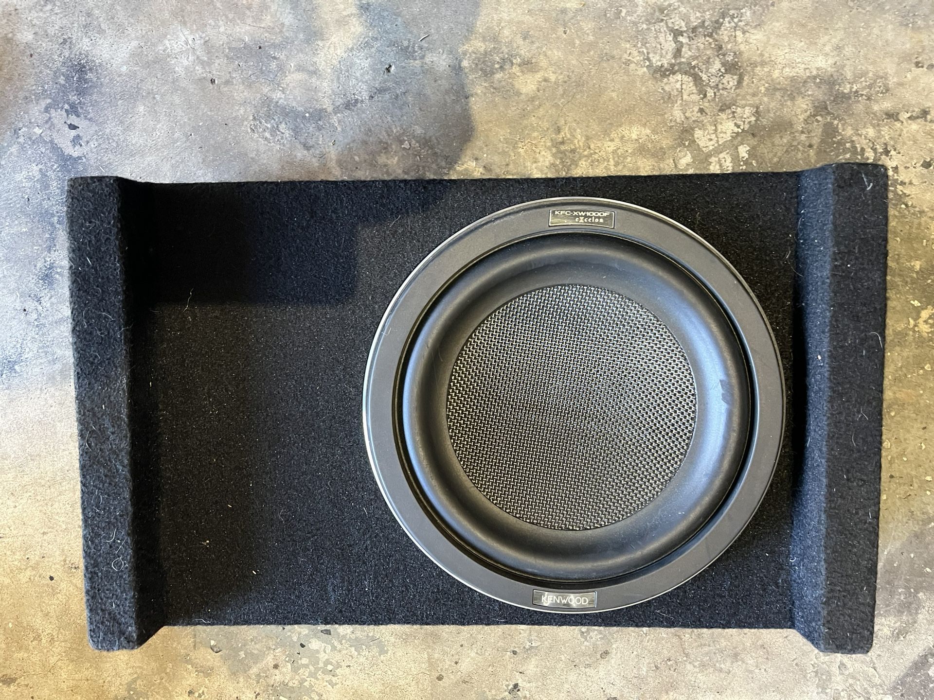 Kenwood Excelon KFC-XW1000F 10-Inch 1000 Watt Shallow Mount Car Subwoofer with Box