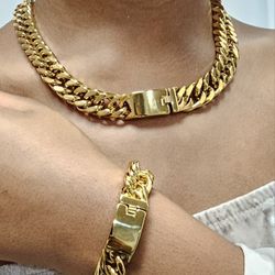 I Deliver I Ship 14k Gold Plated Chain Set