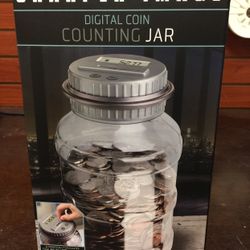 Sharper image Digital Coin Counting Jar NEW in the box never opened Great Christmas Present