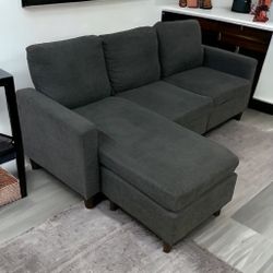 Gray Reversible Sectional Sofa Couch **ALL NYC DELIVERY**