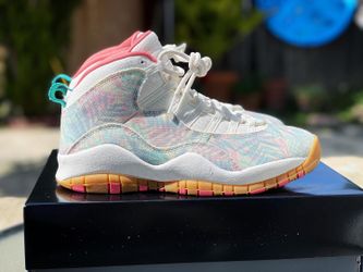 Jordan 10 Retro Super Bowl LIV Palm Leaf Multicolor Men's Mid Top Sneakers