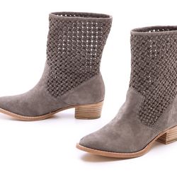 Rachel Zoe 7.5m Grey Suede boots New!