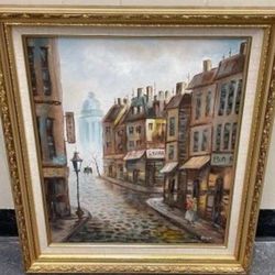 FRAMED SIGNED OIL ON CANVAS, Signature Is Illegible