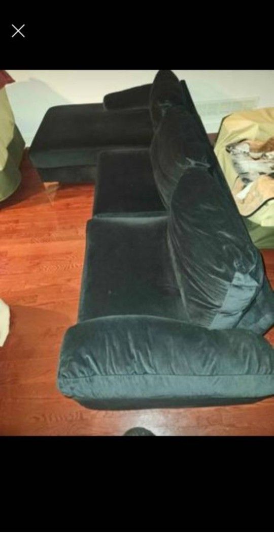Two Space Saving SOFAS Black Like New