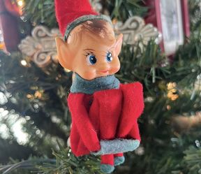Vintage Ornaments and Raggedy Anne doll
