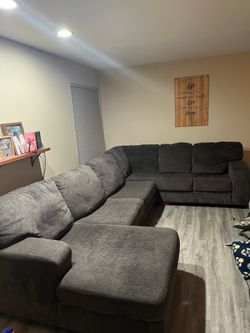 Ashley - Gray, large sectional couch