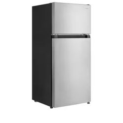 4.5 cu. ft. 2-Door Mini Refrigerator in Platinum Steel with Freezer