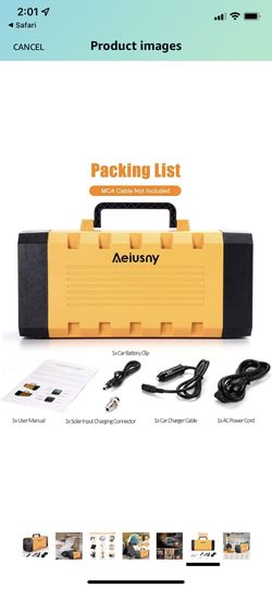 Aeiusny Portable Power Station, 288Wh/500W Solar Generator Power Supply  CPAP Backup Battery, 110V Pure Sinewave AC Outlet, 12V DC, USB Output for  Outd for Sale in Huntington Beach, CA - OfferUp