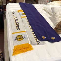 Los Angeles Laker Scarfs (2) 58” And 72”