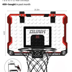 TEMI Indoor Basketball Hoop With Scoreboard, Door Room Basketball Hoop,Mini Basketball Hoop