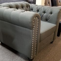 Dark Grey Floor Model Chair