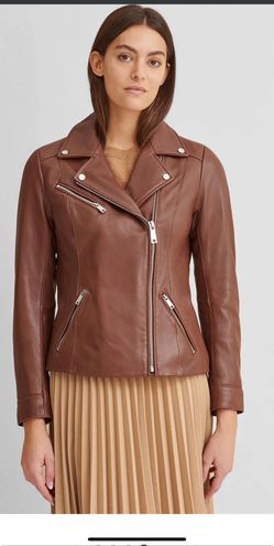 New New Genuine Leather Calvin Klein Jacket Woman’s