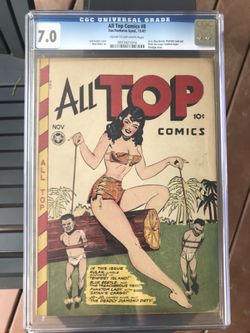 All Top Comics #8 (1947) CGC 7.0 — Jack Kamen Bondage Cover; Phantom Lady
