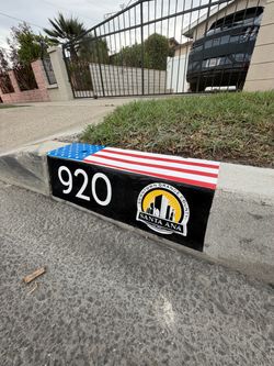 Santa Ana logo with American flag top