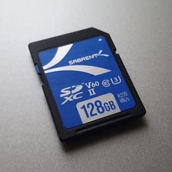 UHS-II 128GB SDXC V60 R/W270MB/s C10 U3 V90 Sabrent Sony Tough