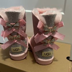 Crystal Ugg Pink Boots Size 5