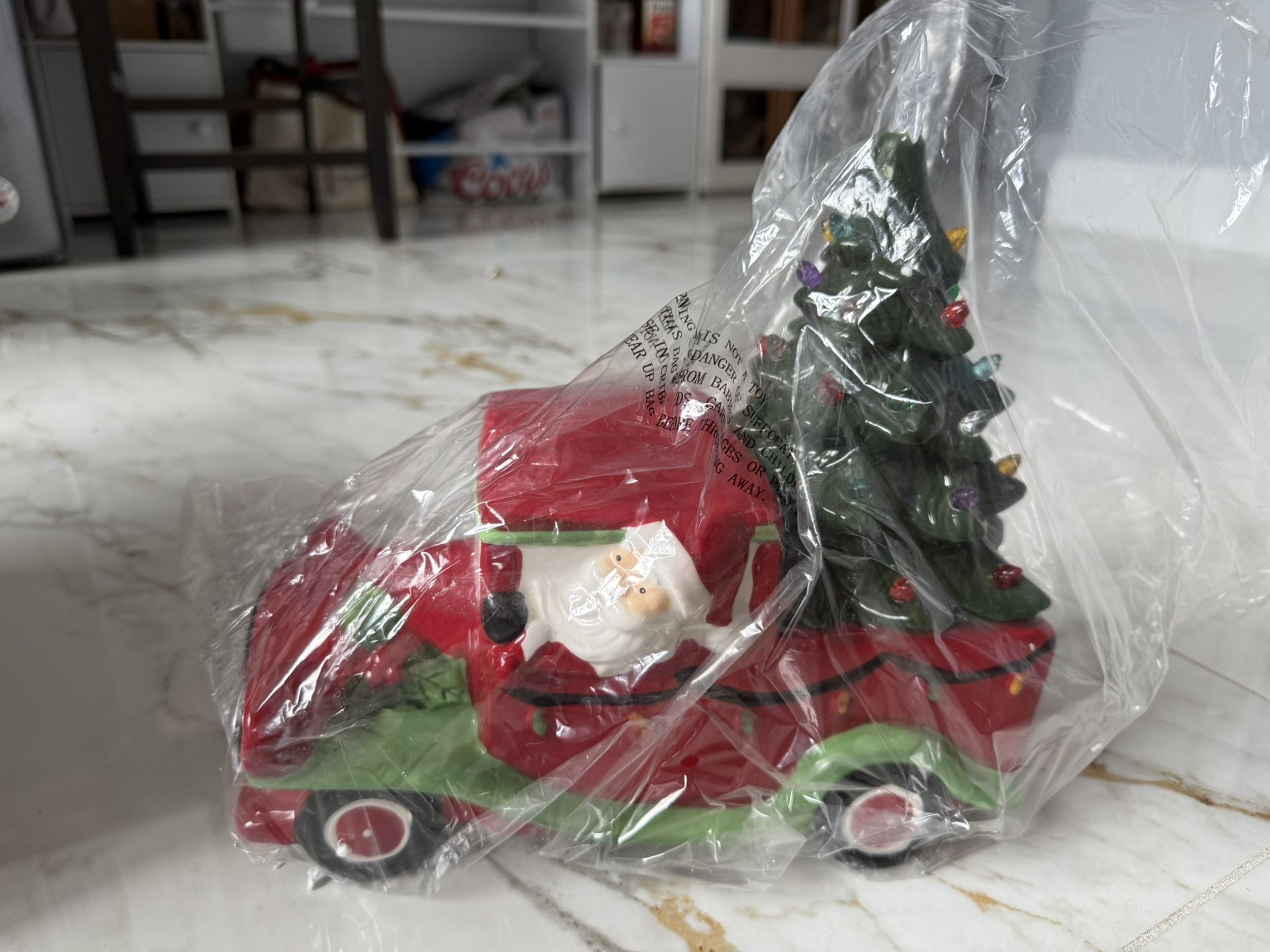 Christmas Light up Ceramic Tabletop Tree And Truck