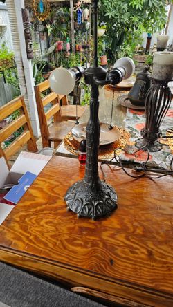 Antique-Style Dual Socket Table Lamp Base