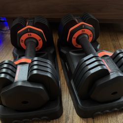 Adjustable Dumbbells - 25lb x 2 SET! Upgrade 