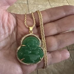 Gold Filled Rope Chain With Buddha Pendant