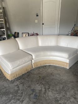 White 2 Piece Sectional Sofa $299 obo 