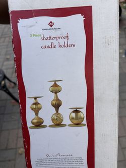 Shatterproof Candle Holders 3pc