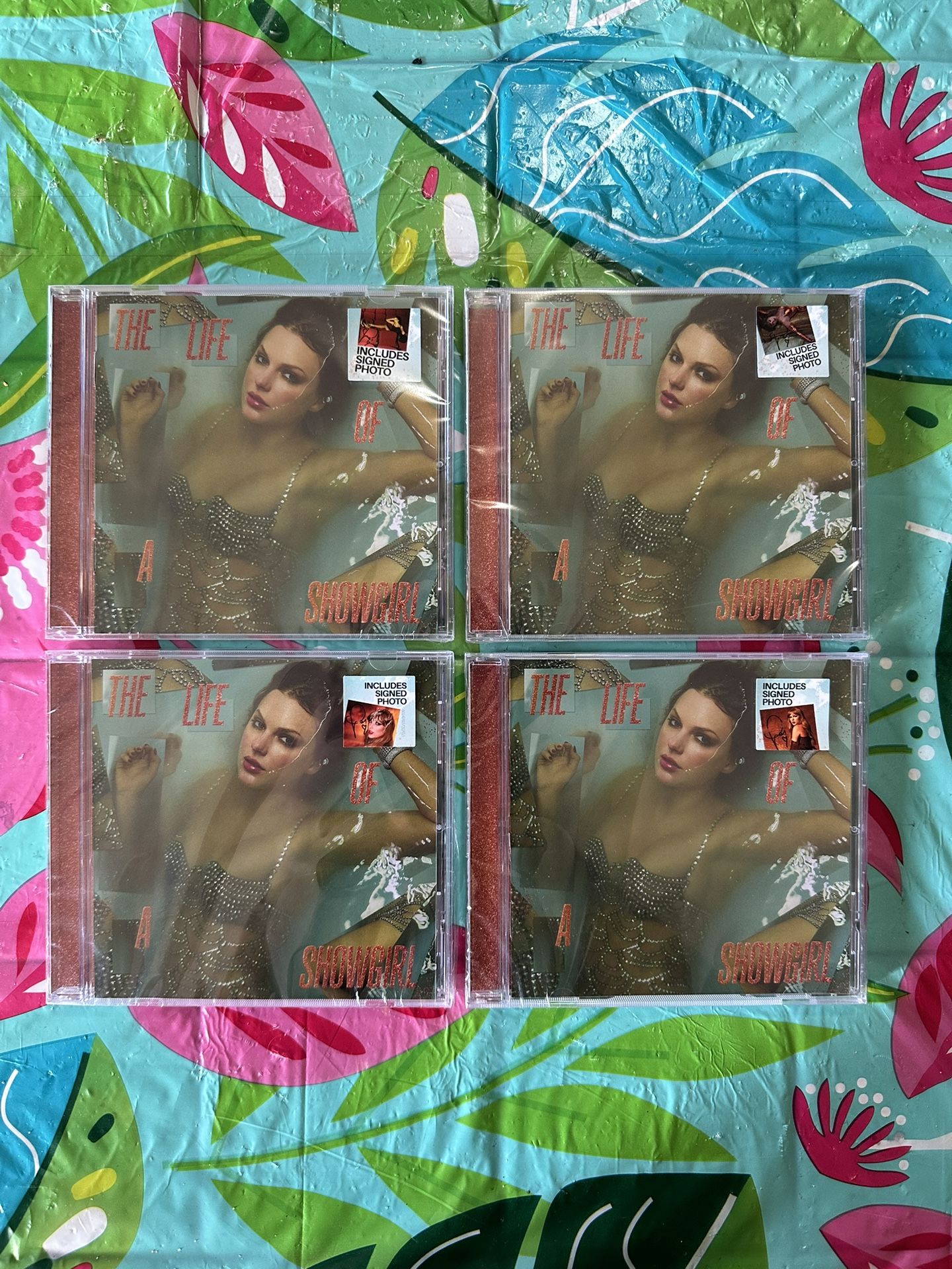 SEALED SET Taylor Swift Signed CD Life of a Showgirl Versions 1-4