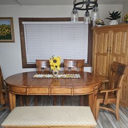 Table Set (4 Chairs) + Chest