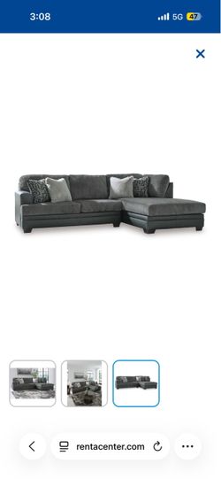 Benchcraft Brixley Pier 2-Piece Sectional with Chaise-Graphite