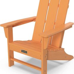 SERWALL Adirondack Chair Hips Outdoor Modern Chair Weather Resistant for Patio Garden-Orange