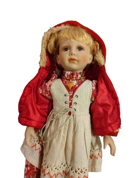 Rare, Scadinavian 22" Porcelain Doll