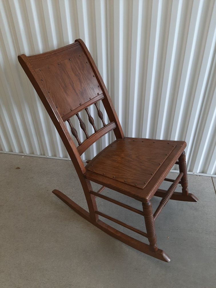 Kids wooden rocking chair